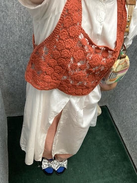 「アイテム（パンツ、ピンク系）」を使った、るるさん（レディース・152cm）の夏コーディネート