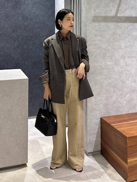 「AULENTTI（オウレンティ）のBARNYARDSTORM / AULENTTI(オウレンティ) / ベルト付きレザーBAG（ショルダーバッグ）」を使った、nonko1996さん（レディース・155cm・20代）の夏コーディネート