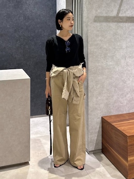 「アイテム（チノパンツ）」を使った、nonko1996さん（レディース・155cm・20代）の夏コーディネート