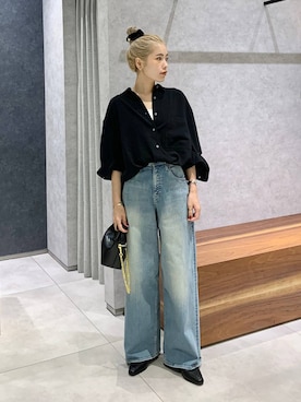 「アイテム（シュシュ）」を使った、nonko1996さん（レディース・155cm）の夏コーディネート