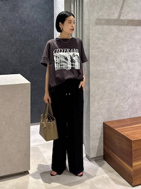「BARNYARDSTORM（バンヤードストーム）のアイテム（スラックス）」を使った、nonko1996さん（レディース・155cm）の夏コーディネート