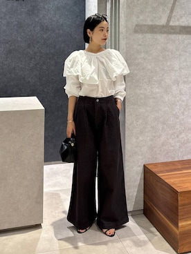 「アイテム（チノパンツ）」を使った、nonko1996さん（レディース・155cm・20代）の夏コーディネート