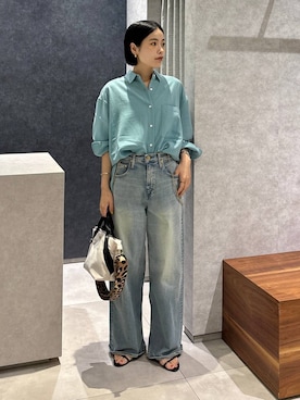 「アイテム（サスペンダー）」を使った、nonko1996さん（レディース・155cm）の夏コーディネート
