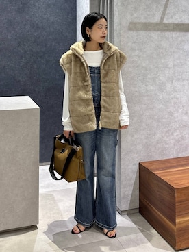 「アイテム（サロペット/オーバーオール）」を使った、nonko1996さん（レディース・155cm・20代）の夏コーディネート