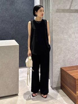 「アイテム（スラックス）」を使った、nonko1996さん（レディース・155cm）の夏コーディネート