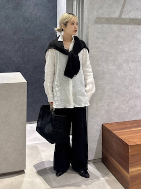 「アイテム（かごバッグ）」を使った、nonko1996さん（レディース・155cm）の春コーディネート