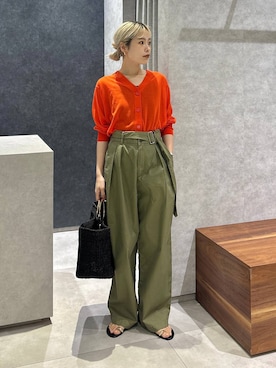「アイテム（チノパンツ）」を使った、nonko1996さん（レディース・155cm・20代）の春コーディネート