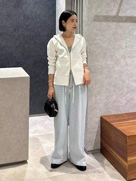 「アイテム（パーカー）」を使った、nonko1996さん（レディース・155cm）の夏コーディネート