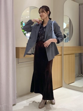「アイテム（テーラードジャケット）」を使った、Etsukoさん（レディース・165cm・40代）の秋コーディネート