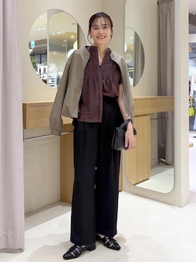 「VIS（ビス）のアイテム（アクセサリー）」を使った、Etsukoさん（レディース・165cm）の春コーディネート