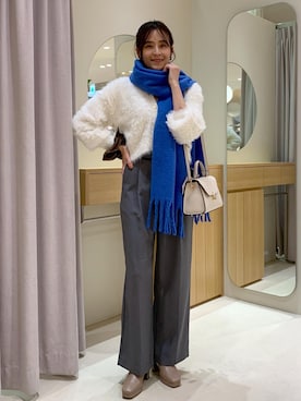 「アイテム（カーディガン/ボレロ）」を使った、Etsukoさん（レディース・165cm・40代）の秋コーディネート