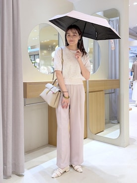 「VIS（ビス）のアイテム（アクセサリー）」を使った、Etsukoさん（レディース・165cm）の夏コーディネート