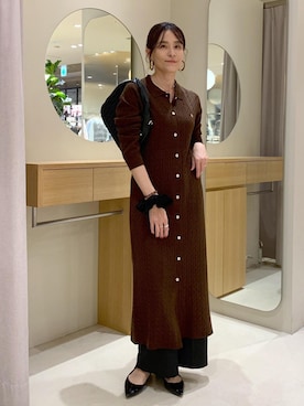 「アイテム（ワンピース）」を使った、Etsukoさん（レディース・165cm・40代）の秋コーディネート