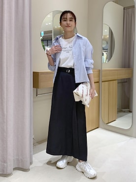 「VIS（ビス）のアイテム（アクセサリー）」を使った、Etsukoさん（レディース・165cm）の春コーディネート