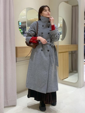 「アイテム（その他アウター）」を使った、Etsukoさん（レディース・165cm・40代）の冬コーディネート