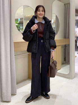 「VIS（ビス）のアイテム（トップス）」を使った、Etsukoさん（レディース・165cm）の冬コーディネート