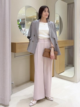 「VIS（ビス）のアイテム（アクセサリー）」を使った、Etsukoさん（レディース・165cm）の春コーディネート