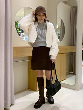 「アイテム（ブルゾン）」を使った、Etsukoさん（レディース・165cm・40代）の秋コーディネート