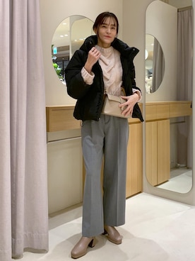 「アイテム（ダウンジャケット/コート）」を使った、Etsukoさん（レディース・165cm・40代）の冬コーディネート