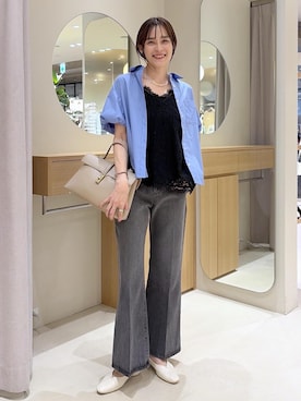 「VIS（ビス）のアイテム（トップス）」を使った、Etsukoさん（レディース・165cm）の春コーディネート