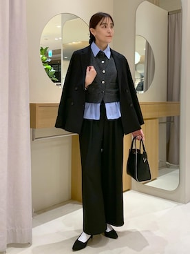 「アイテム（テーラードジャケット）」を使った、Etsukoさん（レディース・165cm・40代）の冬コーディネート