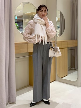 「アイテム（財布/小物）」を使った、Etsukoさん（レディース・165cm・40代）の冬コーディネート