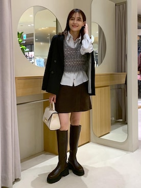 「アイテム（テーラードジャケット）」を使った、Etsukoさん（レディース・165cm・40代）の秋コーディネート