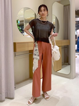「VIS（ビス）のアイテム」を使った、Etsukoさん（レディース・165cm）の夏コーディネート