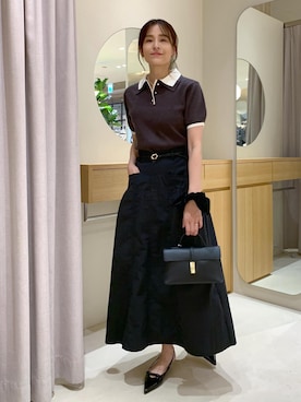 「アイテム（シュシュ）」を使った、Etsukoさん（レディース・165cm・40代）の夏コーディネート