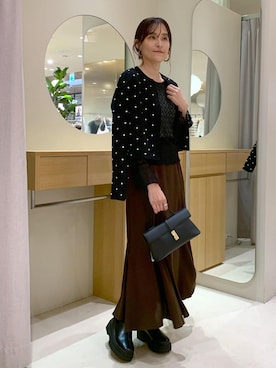 「アイテム（キャミソール）」を使った、Etsukoさん（レディース・165cm・40代）の秋コーディネート