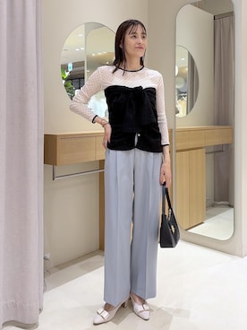 「VIS（ビス）のアイテム（トップス）」を使った、Etsukoさん（レディース・165cm）の春コーディネート