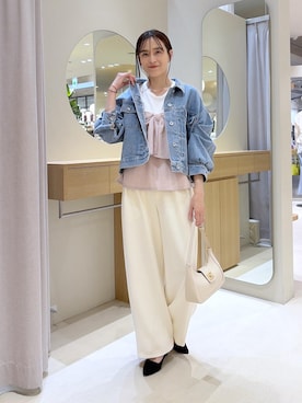 「VIS（ビス）のアイテム（アクセサリー）」を使った、Etsukoさん（レディース・165cm）の春コーディネート