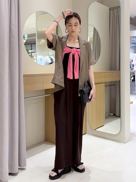 「VIS（ビス）のアイテム（アクセサリー）」を使った、Etsukoさん（レディース・165cm）の夏コーディネート