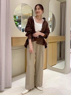 「アイテム（パンプス）」を使った、Etsukoさん（レディース・165cm・40代）の秋コーディネート