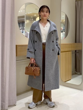 「アイテム（カーディガン/ボレロ）」を使った、Etsukoさん（レディース・165cm・40代）の秋コーディネート