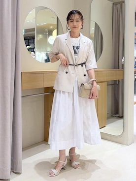 「VIS（ビス）のアイテム（アクセサリー）」を使った、Etsukoさん（レディース・165cm）の夏コーディネート