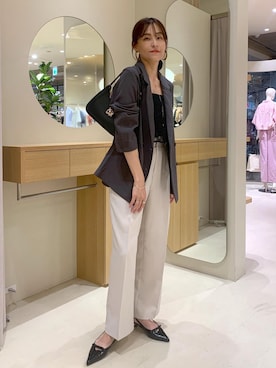 「アイテム（テーラードジャケット）」を使った、Etsukoさん（レディース・165cm・40代）の夏コーディネート