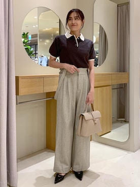 「アイテム（トップス）」を使った、Etsukoさん（レディース・165cm・40代）の秋コーディネート