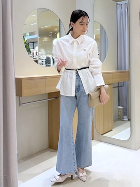 「Juze（ジュゼ）のアイテム」を使った、Etsukoさん（レディース・165cm）の春コーディネート