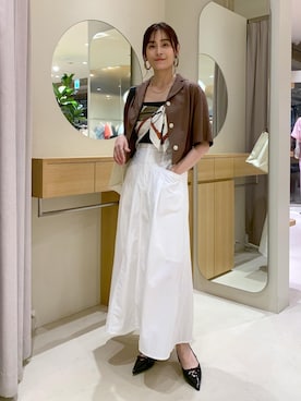 「アイテム（シャツ/ブラウス）」を使った、Etsukoさん（レディース・165cm・40代）の夏コーディネート