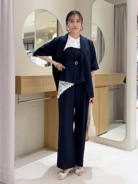 「VIS（ビス）のアイテム（パンツ）」を使った、Etsukoさん（レディース・165cm）の夏コーディネート