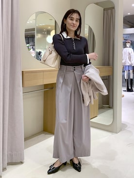 「VIS（ビス）のアイテム（トップス）」を使った、Etsukoさん（レディース・165cm）の春コーディネート