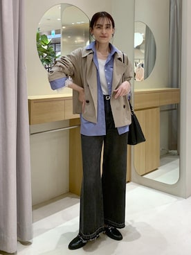 「VIS（ビス）のアイテム（パンツ）」を使った、Etsukoさん（レディース・165cm）の春コーディネート