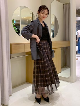 「アイテム（パンプス）」を使った、Etsukoさん（レディース・165cm・40代）の夏コーディネート