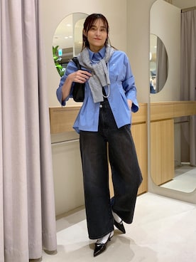 「アイテム（カーディガン/ボレロ）」を使った、Etsukoさん（レディース・165cm・40代）の秋コーディネート