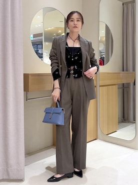 「VIS（ビス）のアイテム（トップス）」を使った、Etsukoさん（レディース・165cm）の秋コーディネート