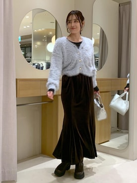 「ベロア」｜Etsukoさん（レディース・165cm）の秋コーディネート