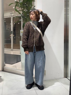 「イチ推しデニムコーデ」｜河野楓佳さん（レディース・157cm）の秋コーディネート