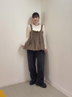 河野楓佳さん（レディース・157cm）の春コーディネート