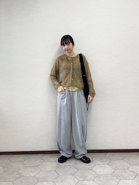 「RODE SKO（ロデスコ）のアイテム」を使った、河野楓佳さん（レディース・157cm）の秋コーディネート